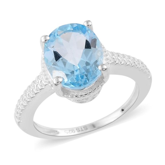 Sky Blue Topaz Ring - Picture 1 of 3
